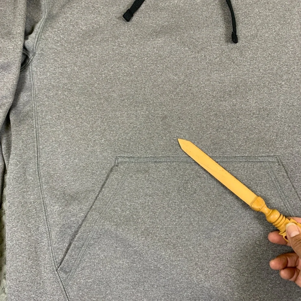 Nike FIT Mens Gray Pullover Hoodie Sweatshirt Swoosh Logo 341515-076 Size M